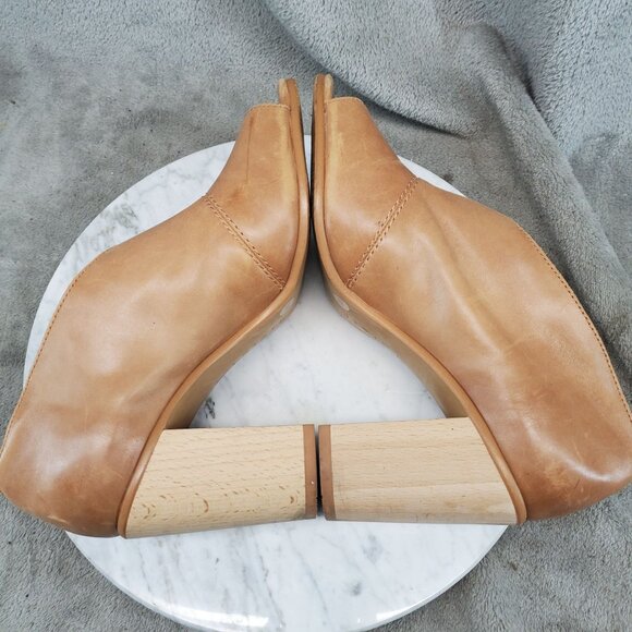 1.State Shoes Womens 8.5 Brown Leather Amble D'Orsay Block Heel Open Toe - Picture 10 of 11